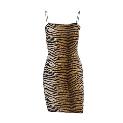 Animal Print Sexy Short Party Dress