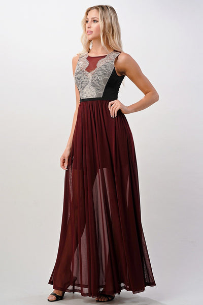 Elegant Sheer Maxi Dress