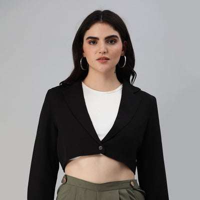 Cropped Tailored Blazer