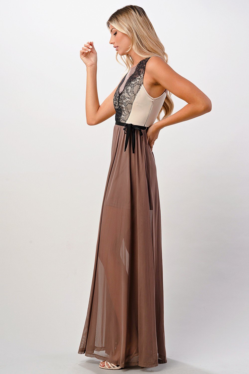 Elegant Sheer Maxi Dress