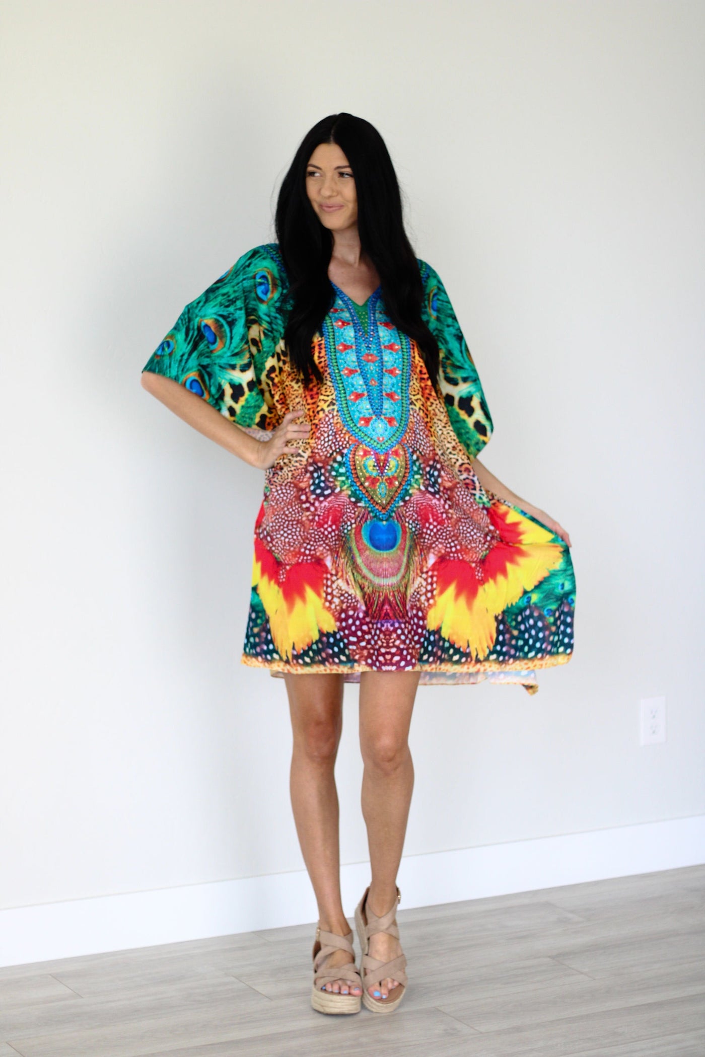 Tropical Kaftan Dress